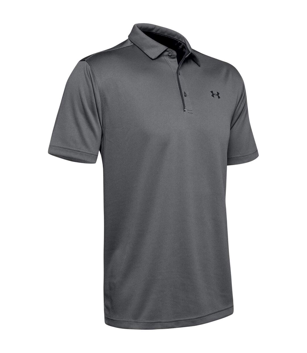 Polo Motif/style Tech Homme Anthracite Noir Under Armour-2