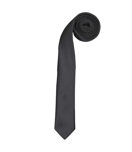 Premier Tie - Mens Slim Retro Work Tie (Pack of 2) (Black) (One Size)