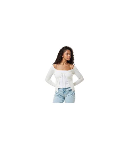 Womens/ladies Viscose Open Front Long-sleeved Cardigan Vintage White Jack Wills