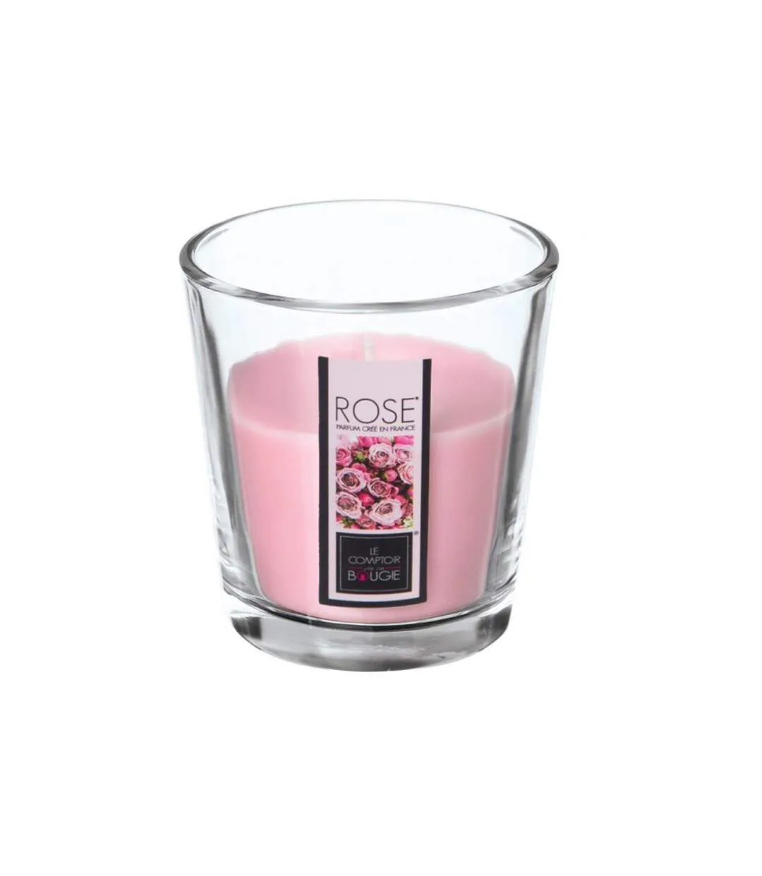 Bougie Parfumée en Verre Nina 90g Rose-1