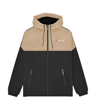 Mens Ss26 Contrast Panel Jacket Black Cashew Lambretta