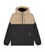 Mens Ss26 Contrast Panel Jacket Black Cashew Lambretta-1