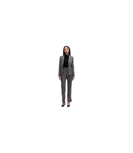 Womens/ladies Straight Leg Slim Trousers Grey Boss