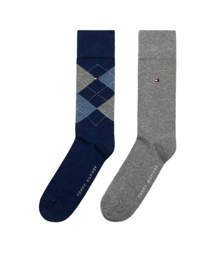 Chaussettes Motif/style Losange Homme Gris Bleu Marine Tommy Hilfiger