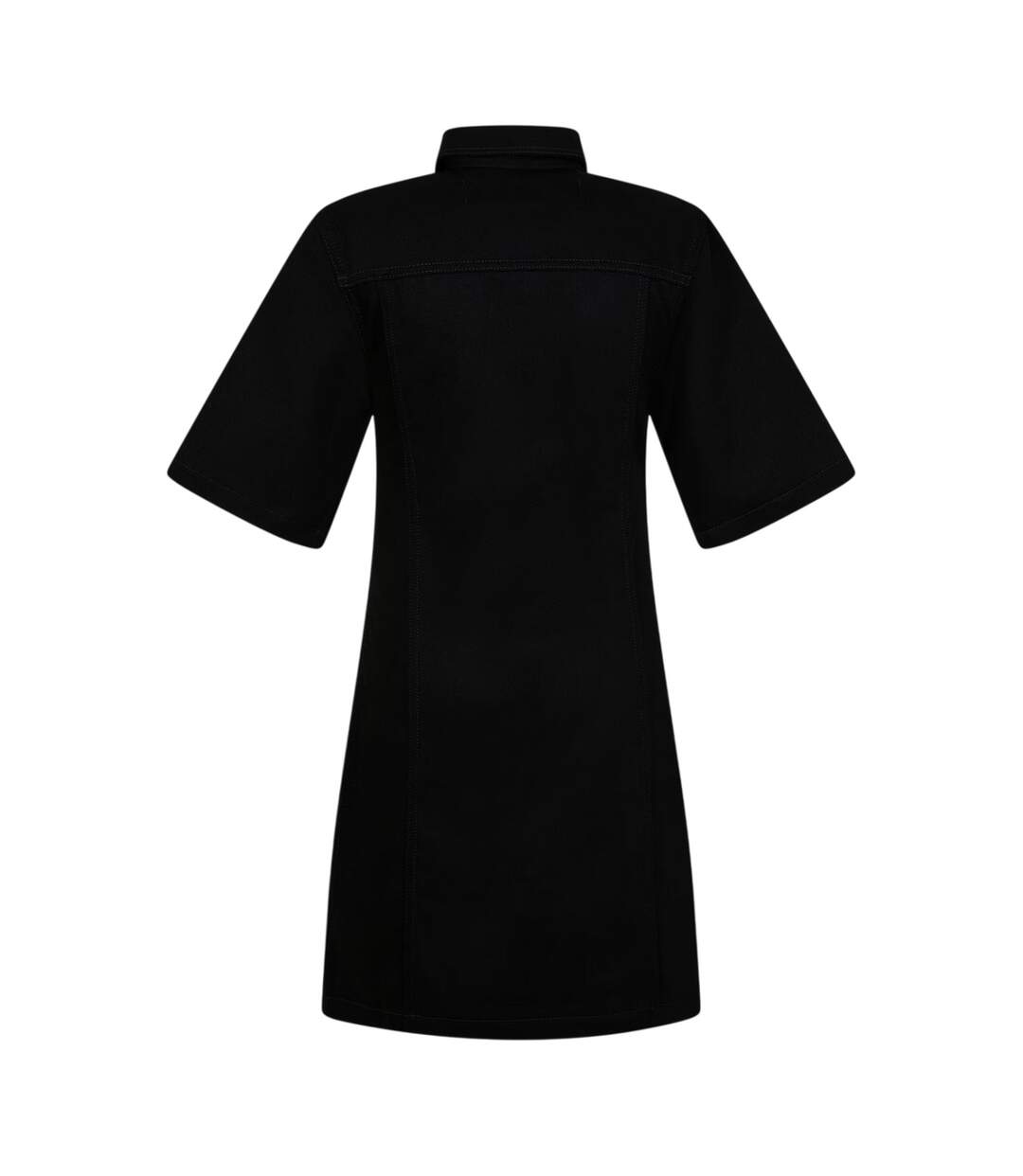 Womens/ladies Denim Shirt Dress Black White Off White-2