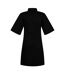 Womens/ladies Denim Shirt Dress Black White Off White-2