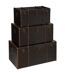 Lot de 3 Malles de Rangement British 80cm Marron-1