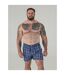 D555 Caleçons Grande Taille Plaid Homme Bleu Marine Rouge Duke-1
