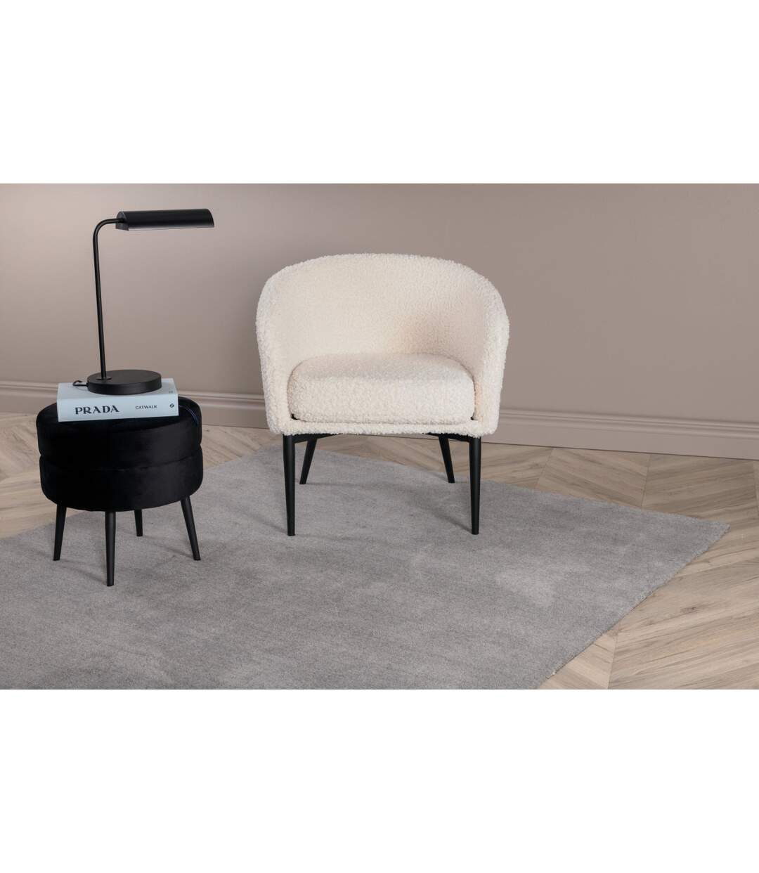 Tapis Déco en Laine Ulla 252x350cm Gris Clair-5
