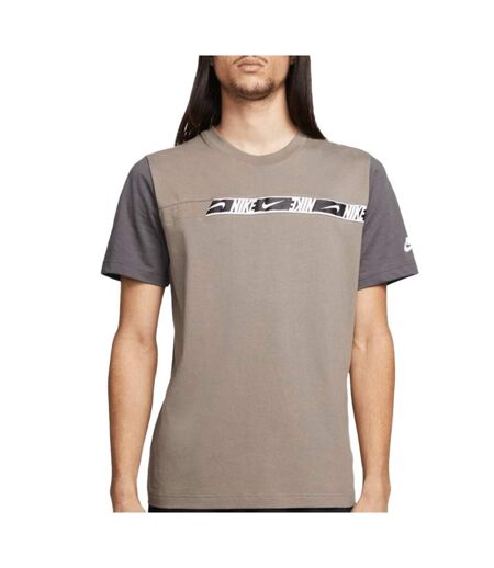 T-shirt marron homme nike m nsw repeat