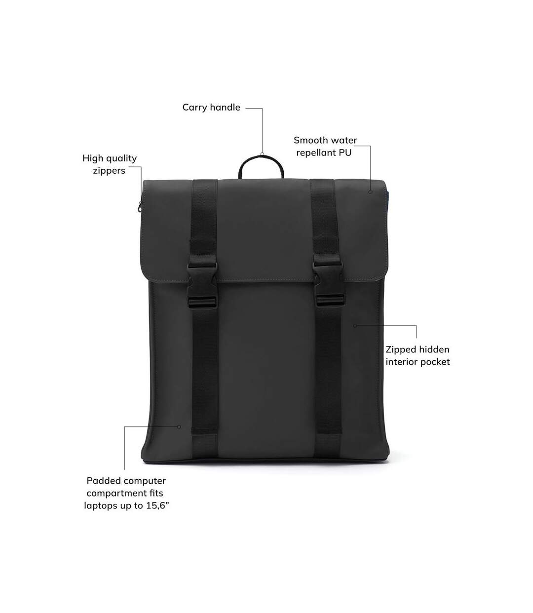 Sac À Dos Baltimore Taille Unique Noir Vinga-3