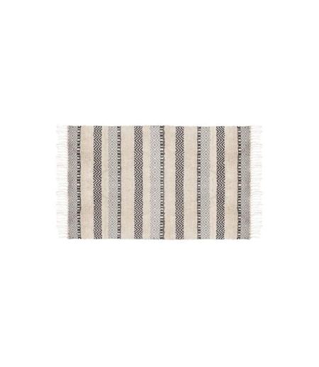 Tapis Déco en Coton Vague 90x150cm Bleu