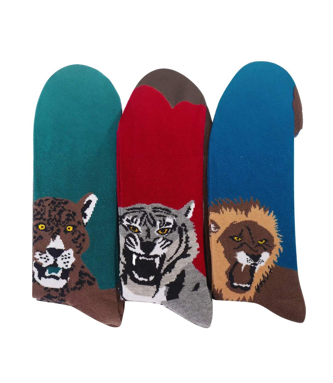Pack Of 6  Mens Animal Print Cotton Socks  Multicoloured Soxy-4