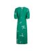 Womens/ladies everly printed eco viscose dress evergreen Weird Fish