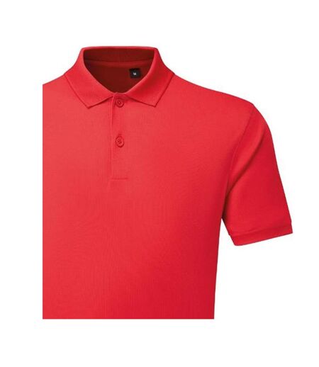 Polo Manches Courtes Motif/style Texturé Homme Rouge Orange TriDri