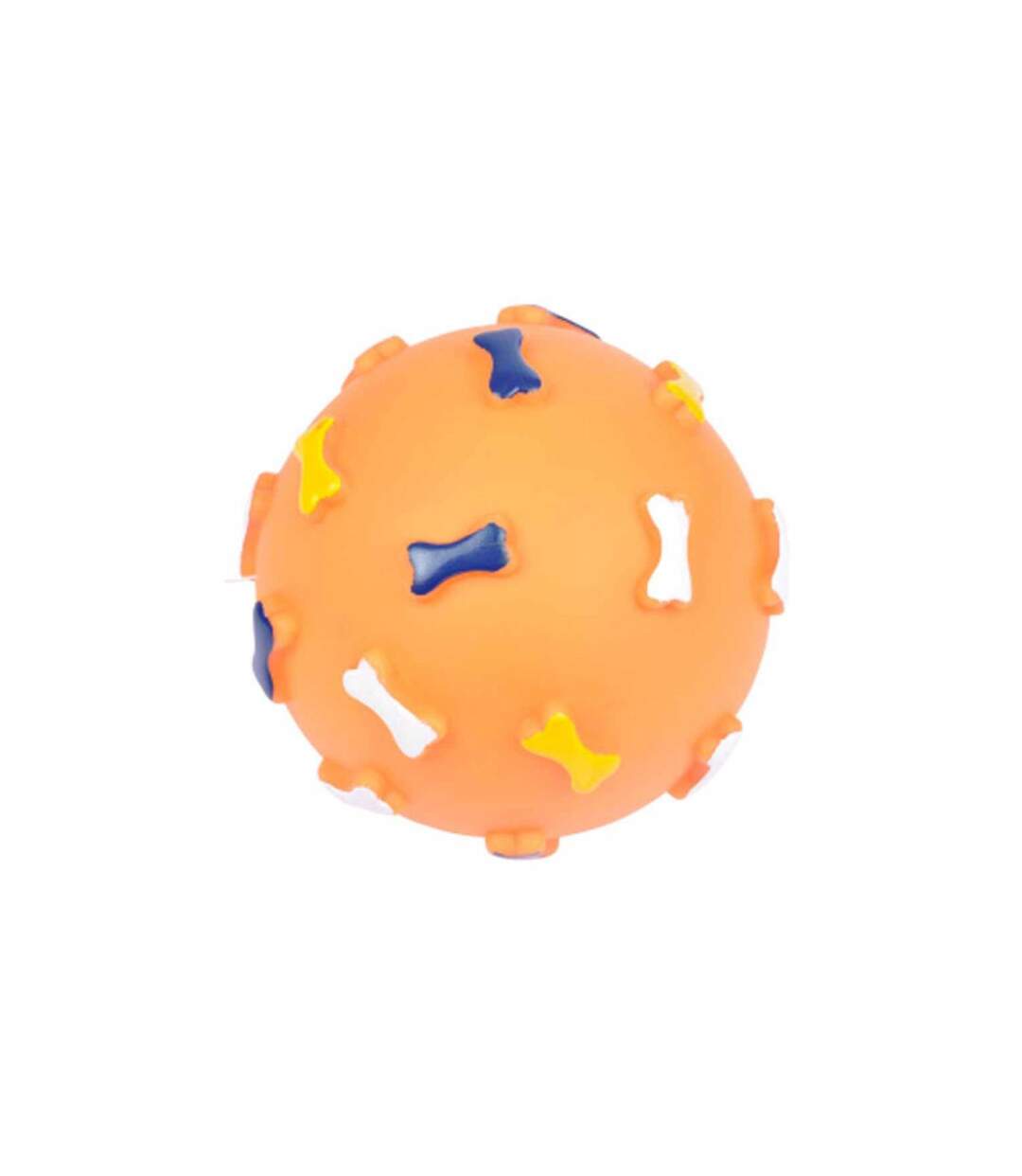 Jouet pour Chien Balle Sonore Motifs 12cm Orange-1