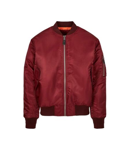 Blouson D'aviateur Ma1 Homme Bordeaux Build Your Brand
