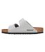 Womens/ladies Arizona Open Toe Sandals Silver Birkenstock-2