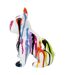 Bouledogue en céramique assis 20 cm Multicolore-3