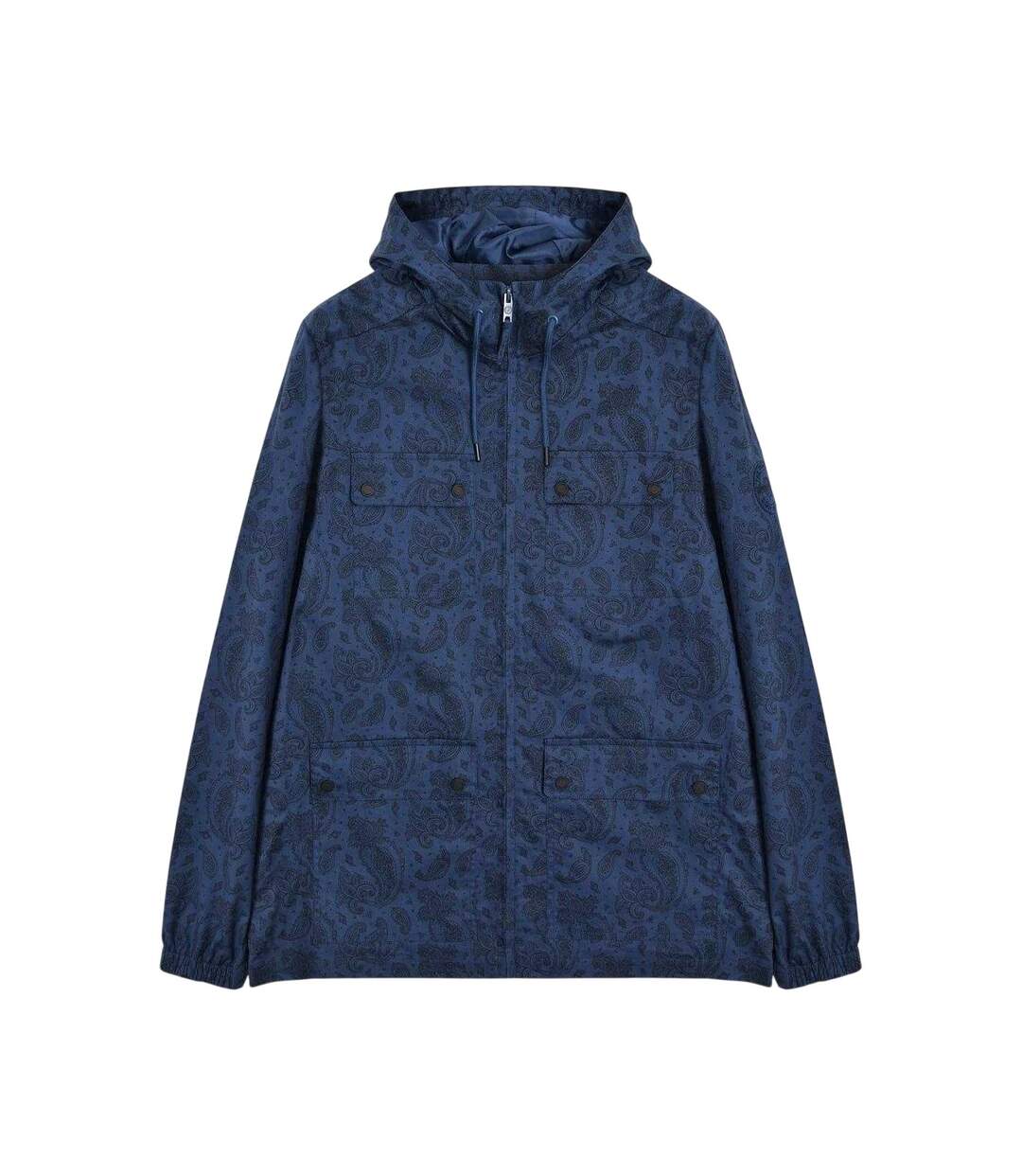 Veste À Capuche Homme Bleu Imprimé Lambretta-1