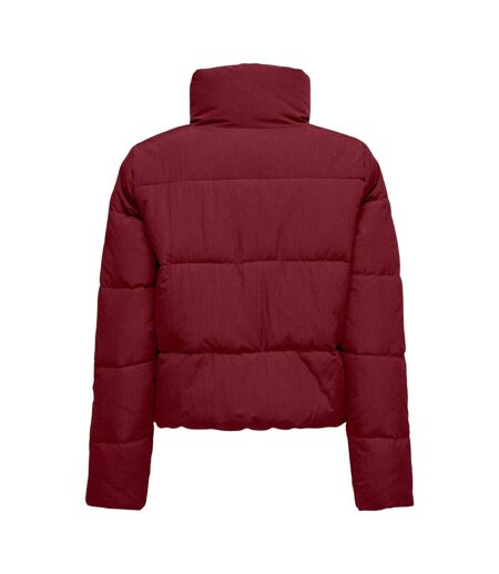 Womens/ladies Dolly Puffer Jacket Wine Only