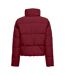 Womens/ladies Dolly Puffer Jacket Wine Only-3