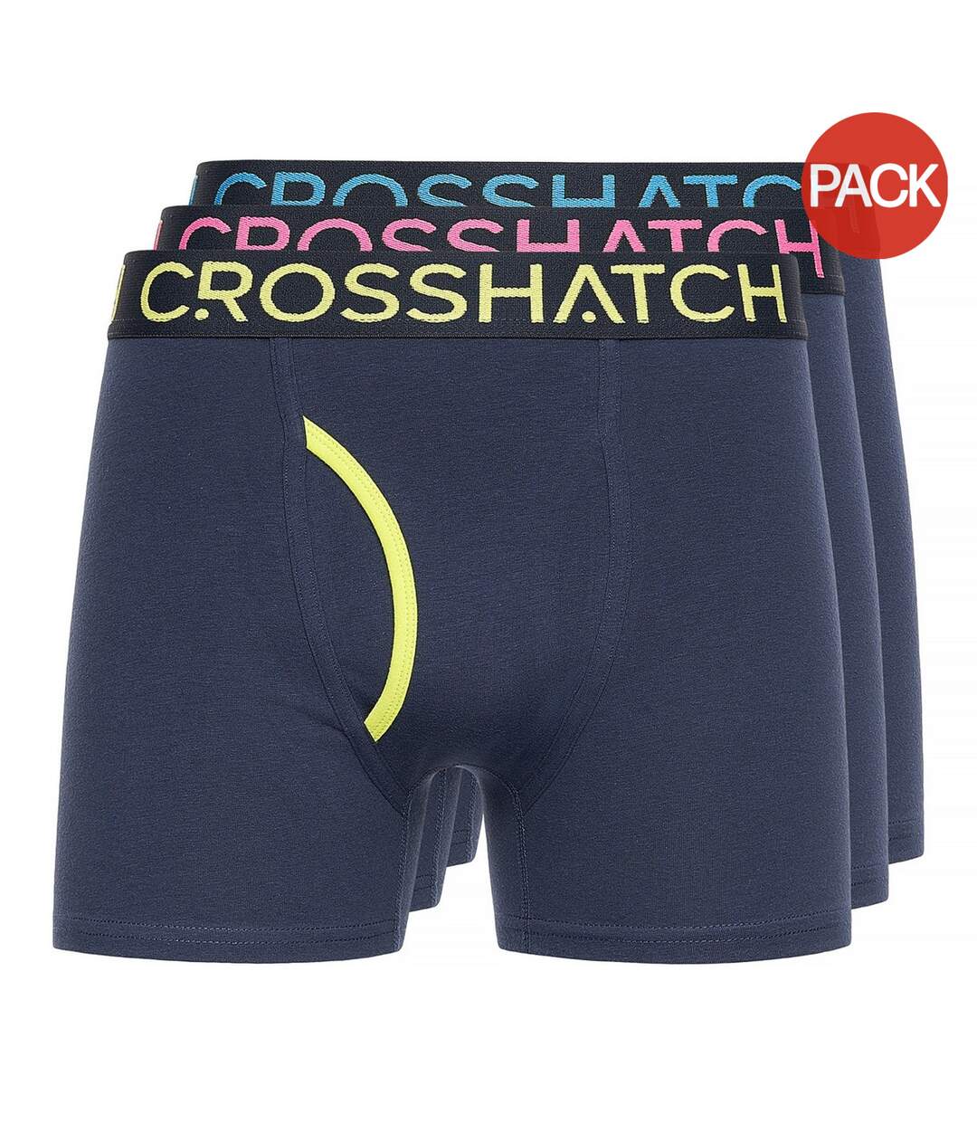 Pack of 3  Mens trioglow boxer shorts  navy Crosshatch-1