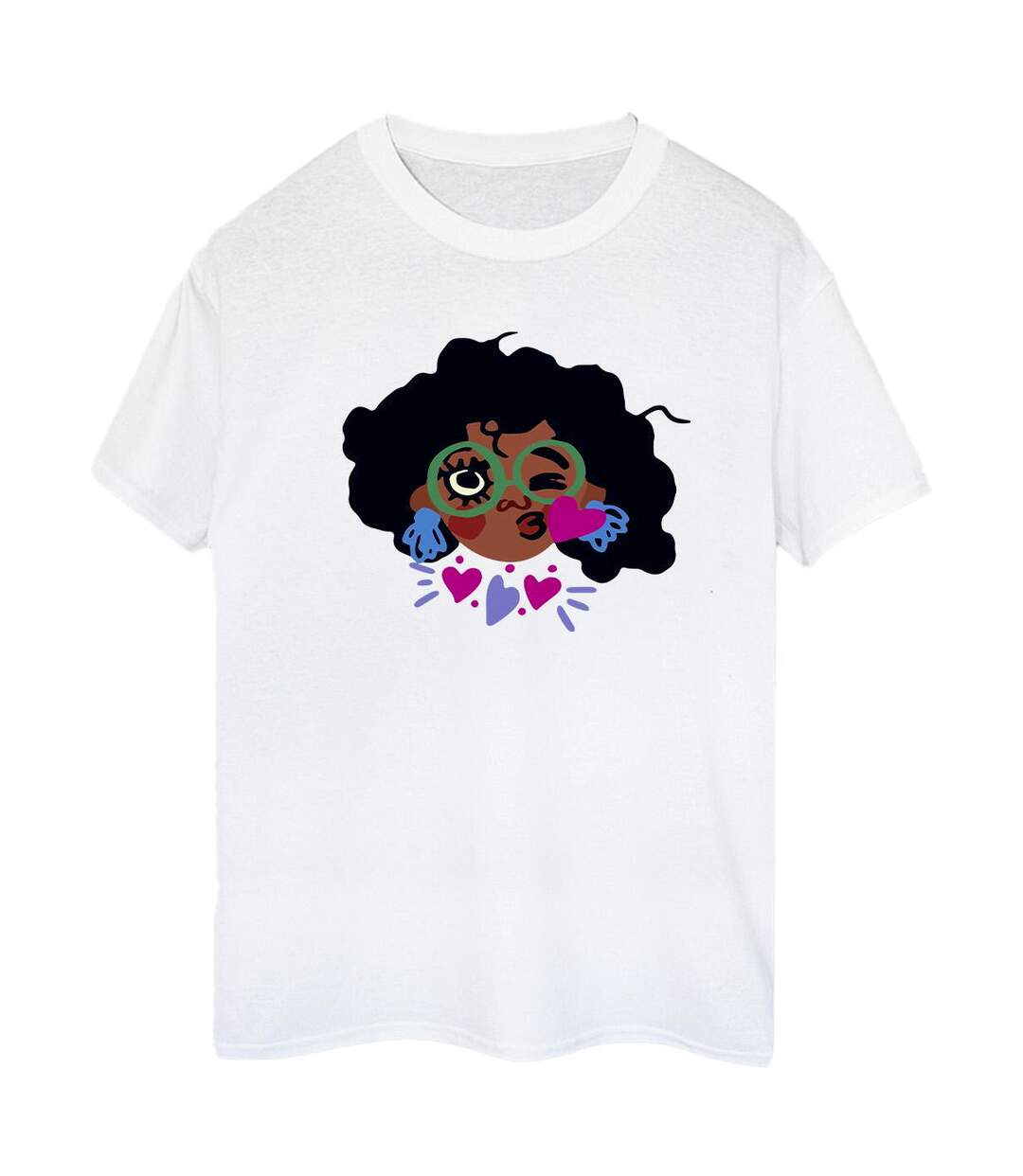 Disney Womens/Ladies Encanto Mirabel Kiss Cotton Boyfriend T-Shirt (Blanc) - UTBI22445-1