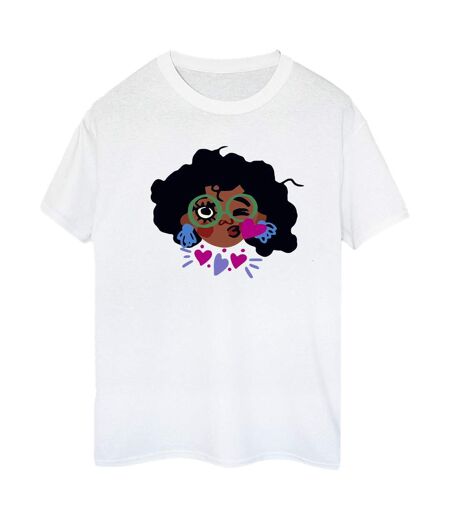 Disney Womens/Ladies Encanto Mirabel Kiss Cotton Boyfriend T-Shirt (Blanc) - UTBI22445