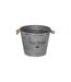 Cache-Pot en Fer Design Zinc 38cm Gris