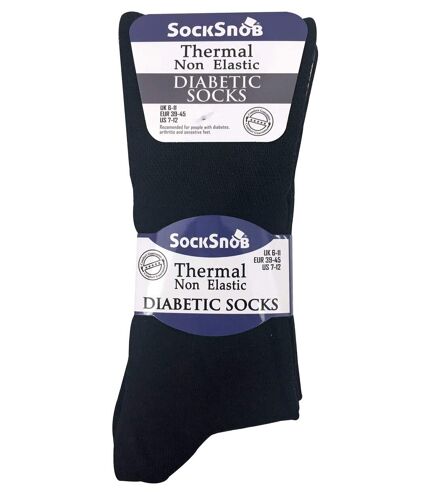 3 Pk Mens Non Elastic Thermal Diabetic Socks