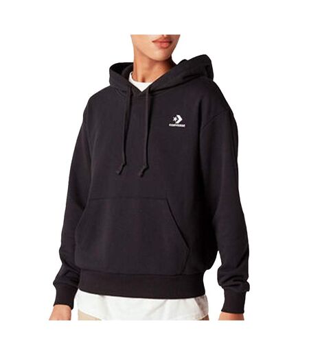 Sweat zippé noir femme converse embroidered - l