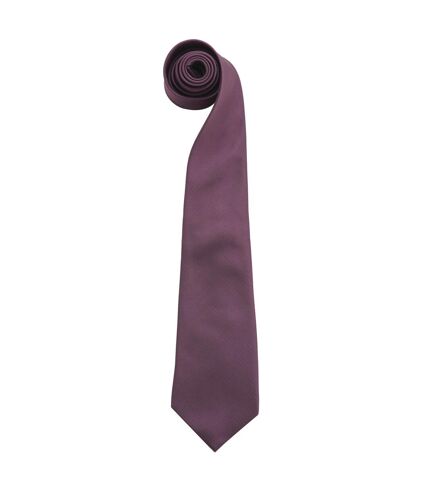 Premier - Cravate unie - Homme (Lot de 2) (Pourpre) (Taille unique) - UTRW6935