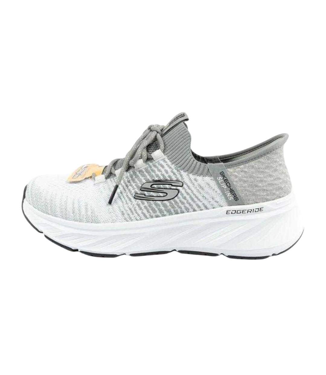 Baskets Edgeride Raygo Homme Blanc Argenté Skechers-3