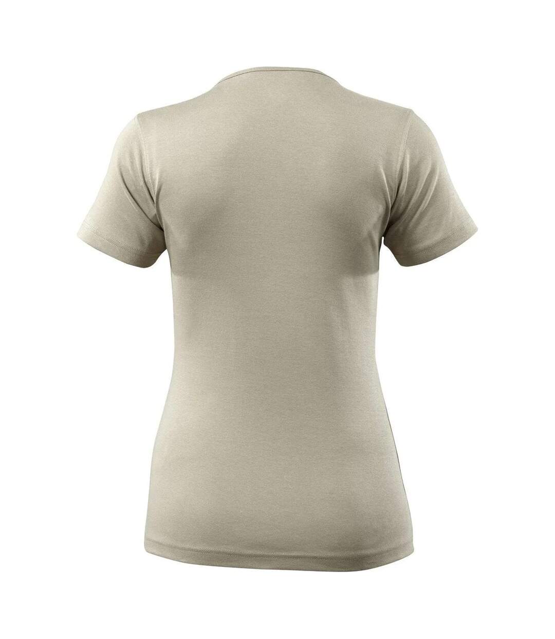 Womens/ladies Crossover Nice T-shirt Light Khaki Mascot-2