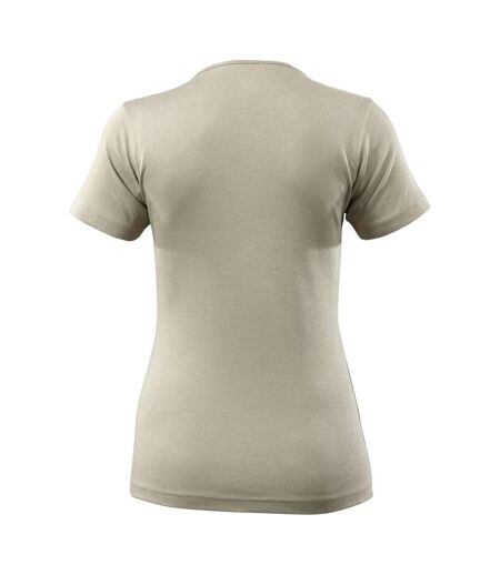 Womens/ladies Crossover Nice T-shirt Light Khaki Mascot