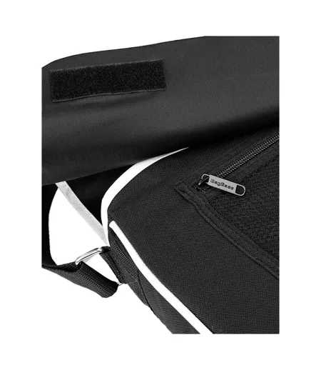 Sac Messager Rétro 12 Litres Taille Unique Noir Blanc Bagbase