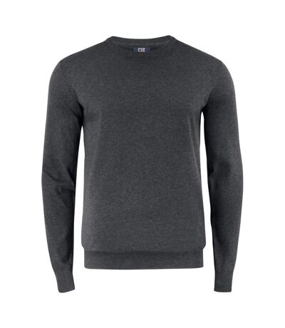 Mens Oakville Knitted Crew Neck Sweater Top Anthracite Melange, Melange Cutter & Buck