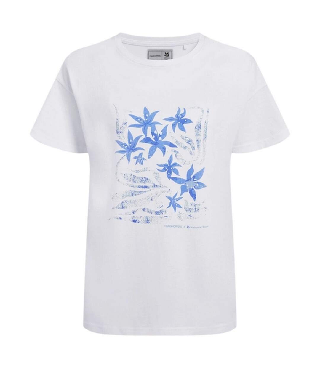 T-shirt Motif/style National Trust Bistort Flowers Femme Blanc Craghoppers-2