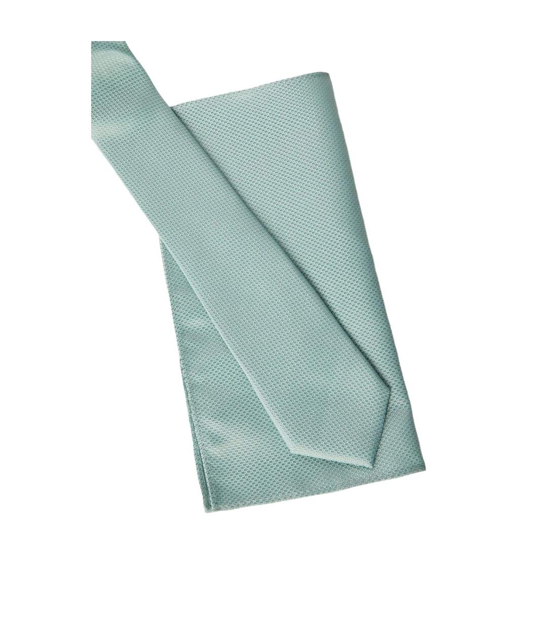 Mens Patterned Textured Tie & Pocket Square Set One Size Sage Burton-2