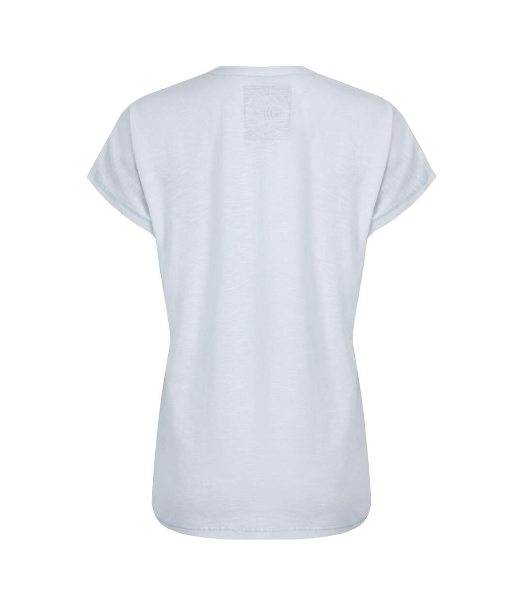 Womens/ladies beach run printed slub t-shirt white Weird Fish-2