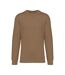 Unisex adult crew neck sweatshirt dark camel Native Spirit-1
