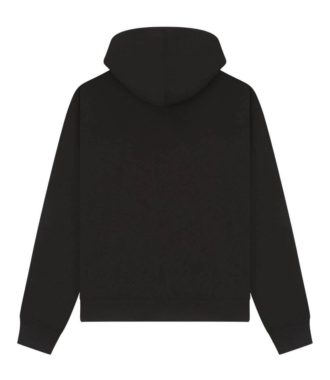 Unisex adult premium boxy oversized full zip hoodie black Casual Classics-2