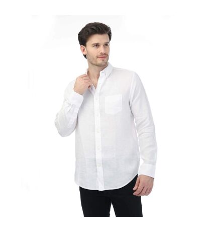 Mens Linen Regular Shirt White Gant