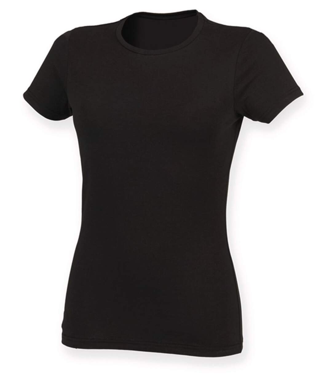 T-shirt col rond - Femme - SK121 - noir