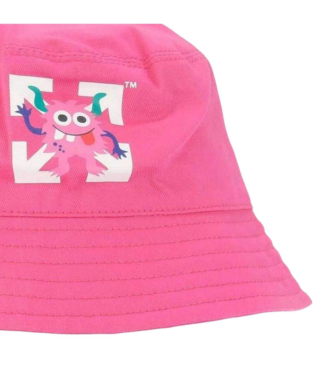 Canvas Bucket Hat Pink Off White-3