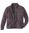 Men's Mottled Burgundy Knit Jacket Atlas For Men