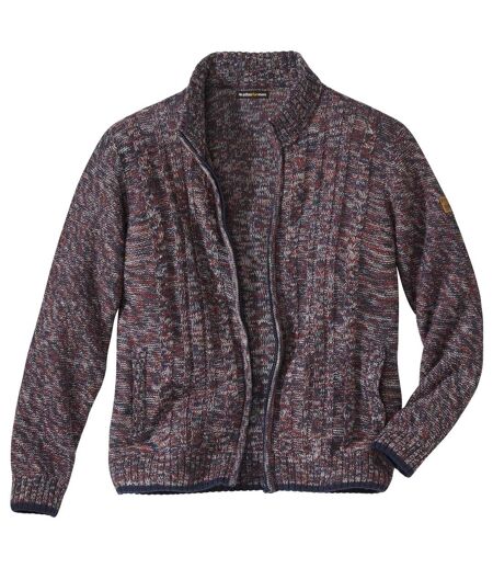 Men's Mottled Knit Jacket - Full Zip