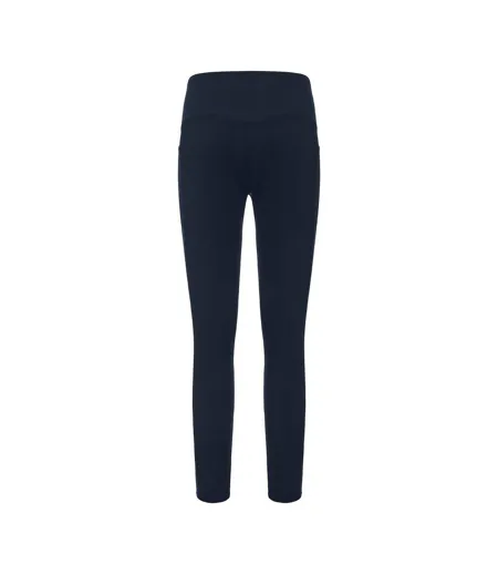 Womens/ladies Essential Side Pocket Leggings Blue LA Gear