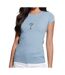 T-shirt Bleu Femme Guess Maze - L